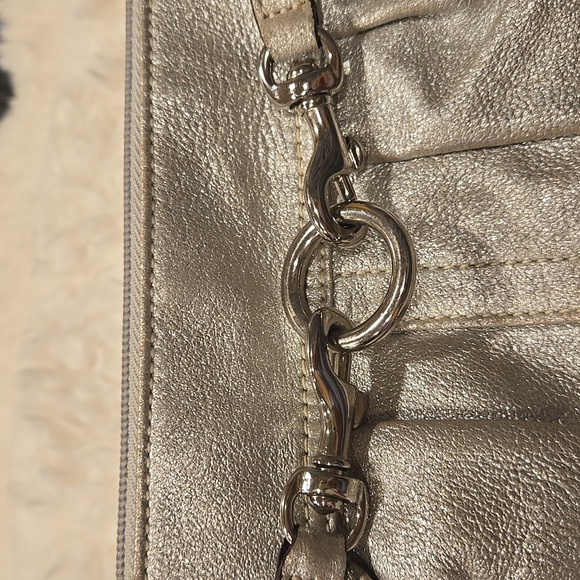 Coach Silver Metallic Women's Wristlet - Picture 3 of 8